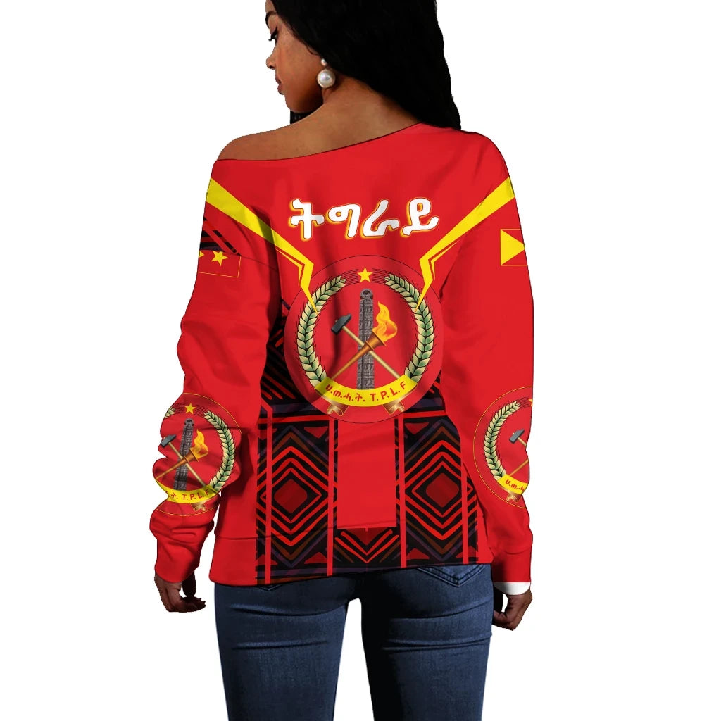 Tigray Coat Of Arms New Women's Off Shoulder Sweater