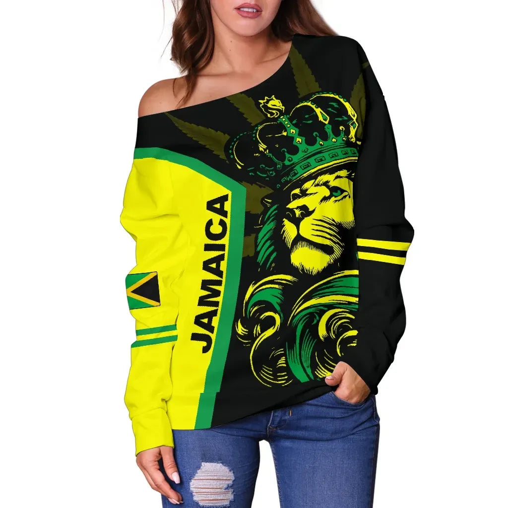 Jamaica Lion Shoulder Sweater Bn10