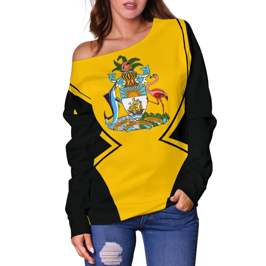 The Bahamas In My Heart Off Shoulder Sweater