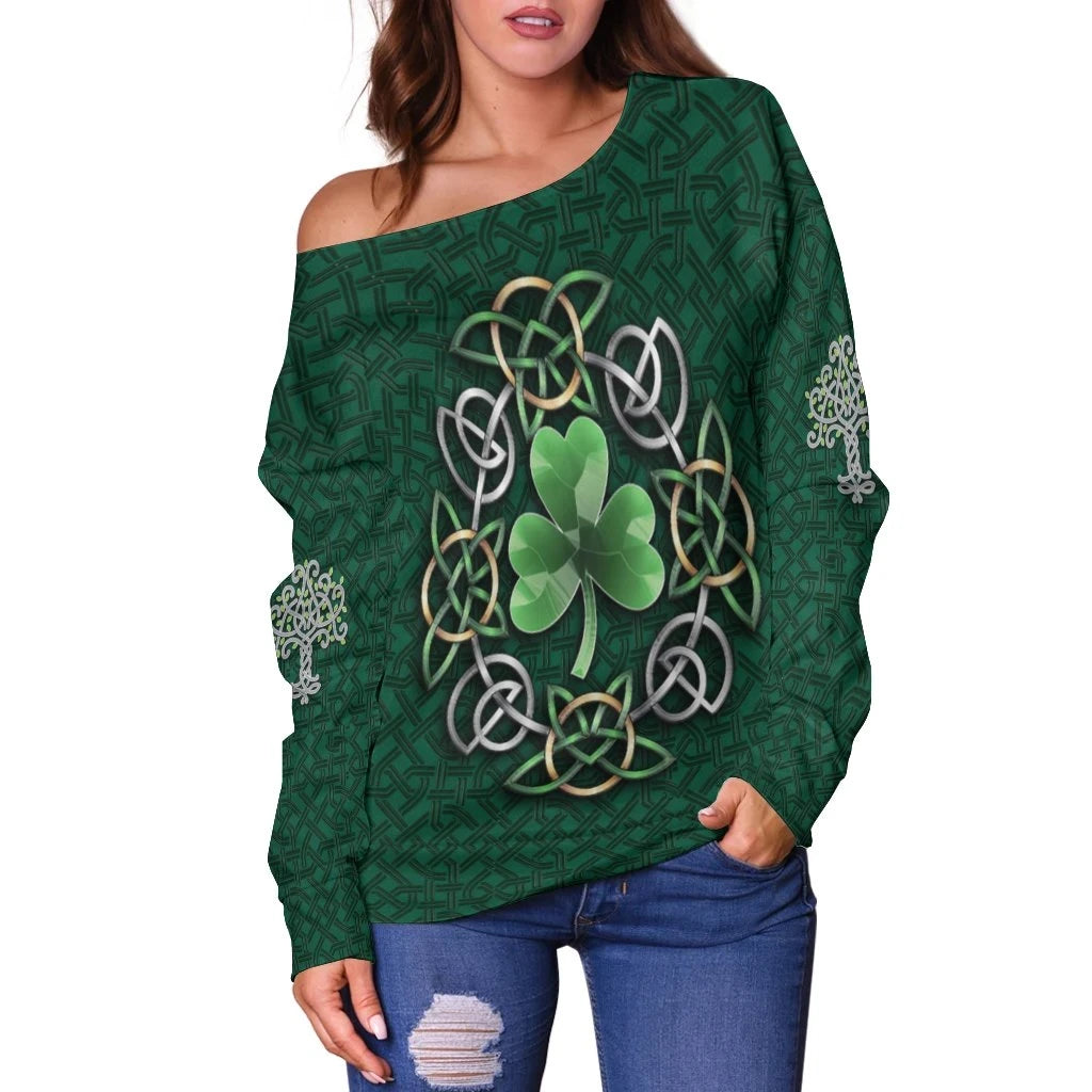 Celtic Off Shoulder Ireland Celtic Shamrock