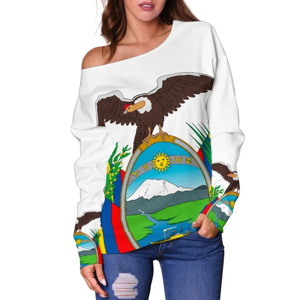 Ecuador Women Off Shoulder Sweater Bn10