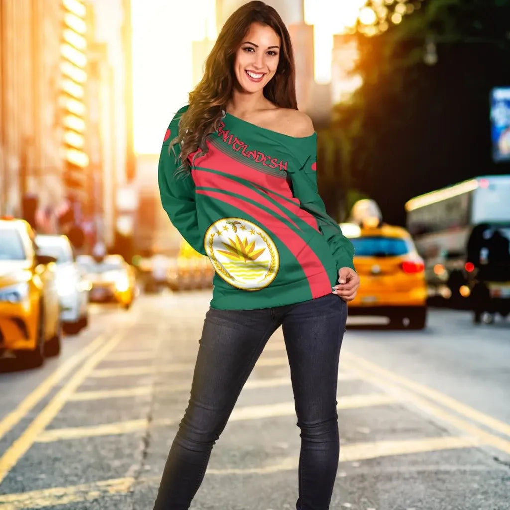 Bangladesh Coat Of Arms Shoulder Sweater Cricket