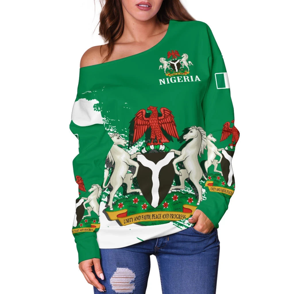 Nigeria Special Off Shoulder Sweater