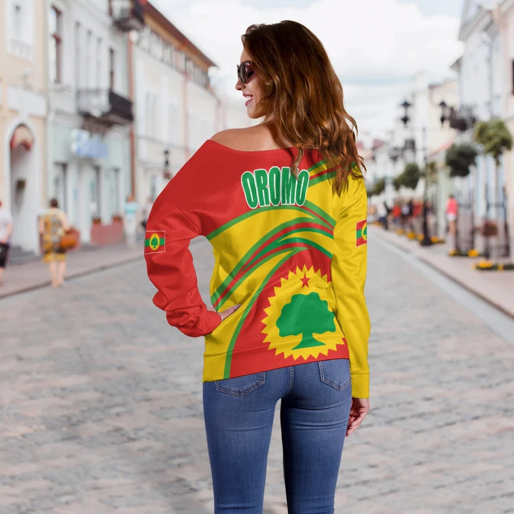 Oromo Off Shoulder Sweater N Flag