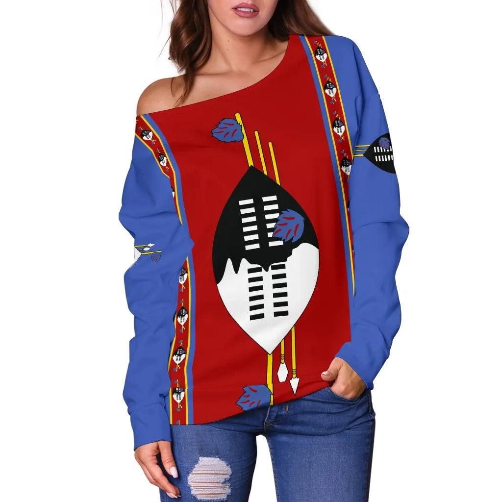 Eswatini Swaziland Off Shoulder Sweater