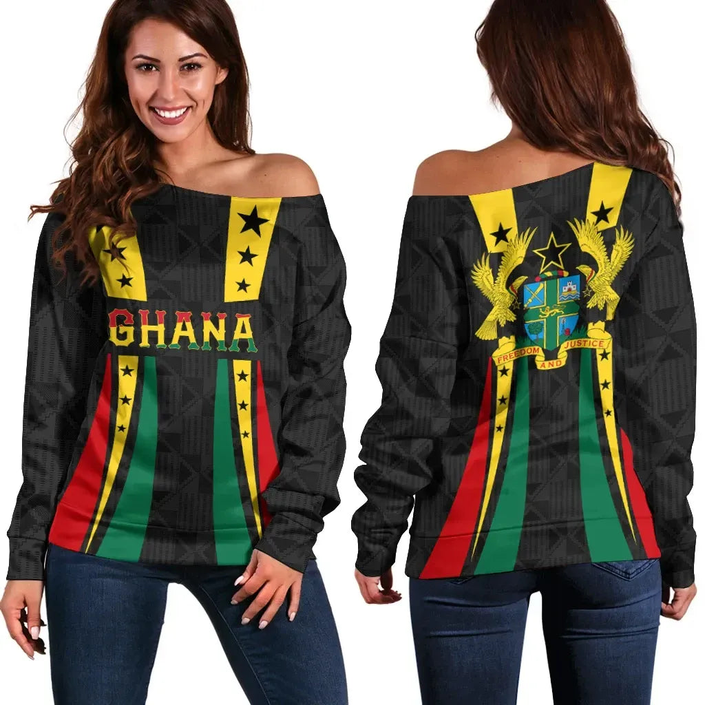 Ghana Lifestyle Off Shoulder Sweater