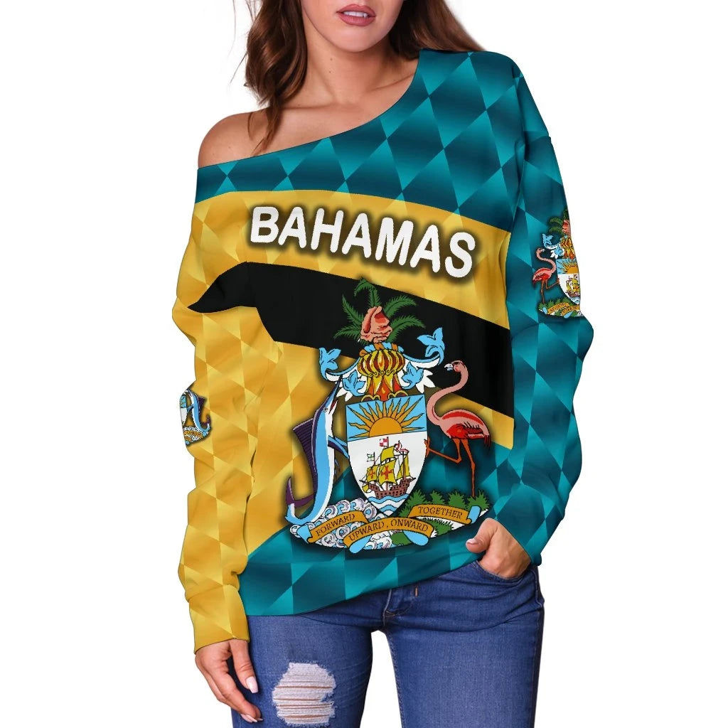 Bahamas Women Off Shoulder Sweater Sporty Style