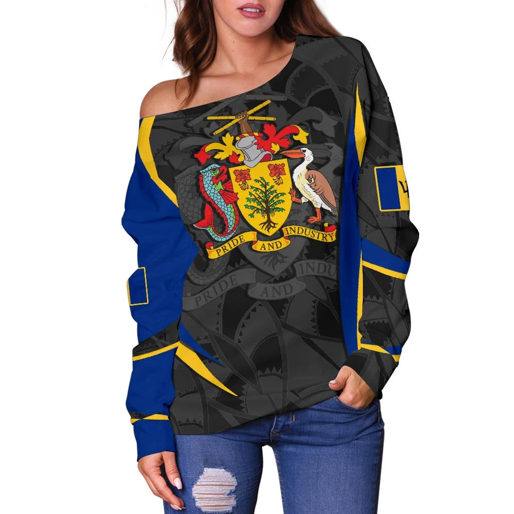 Barbabos Off Shoulder Sweater Barbadian Spirit Original