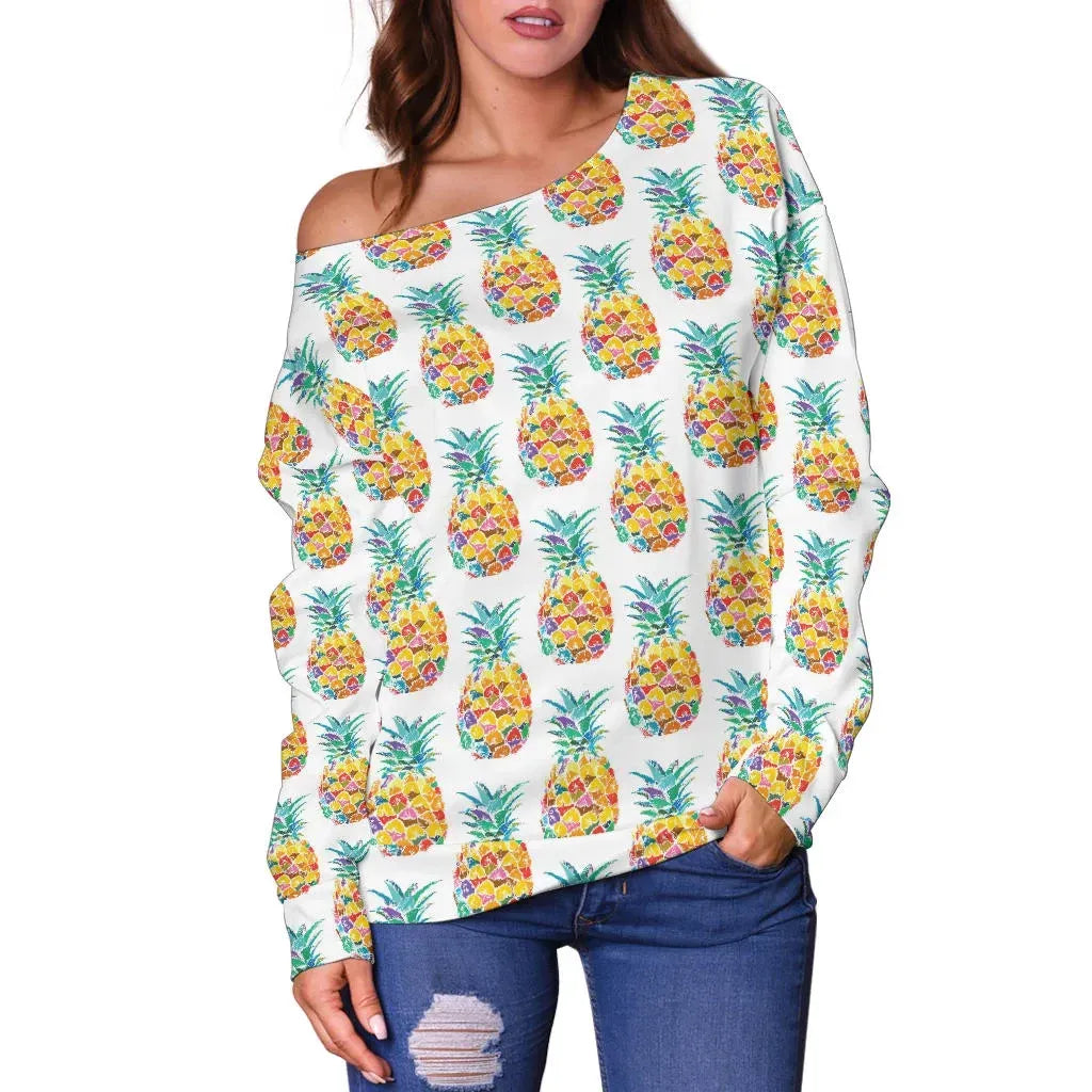 Pineapple 6Th Off Shoulder Sweater