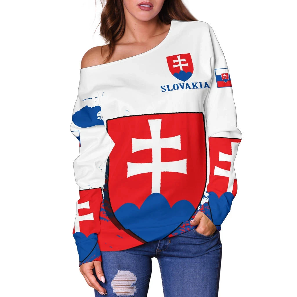 Slovakia Special Off Shoulder Sweater
