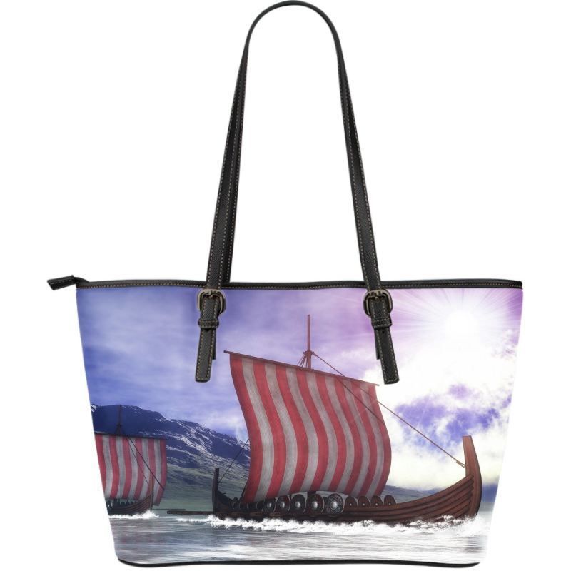 Iceland Viking Leather Tote Bag