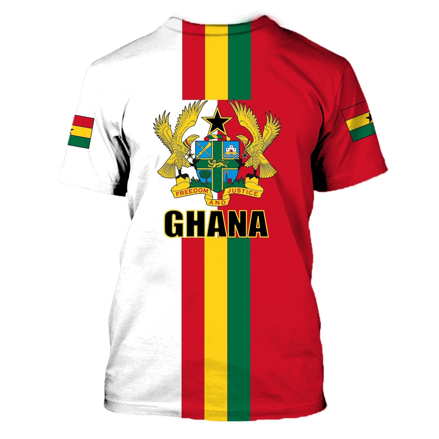 Ghana Flag T Shirt ver1 White