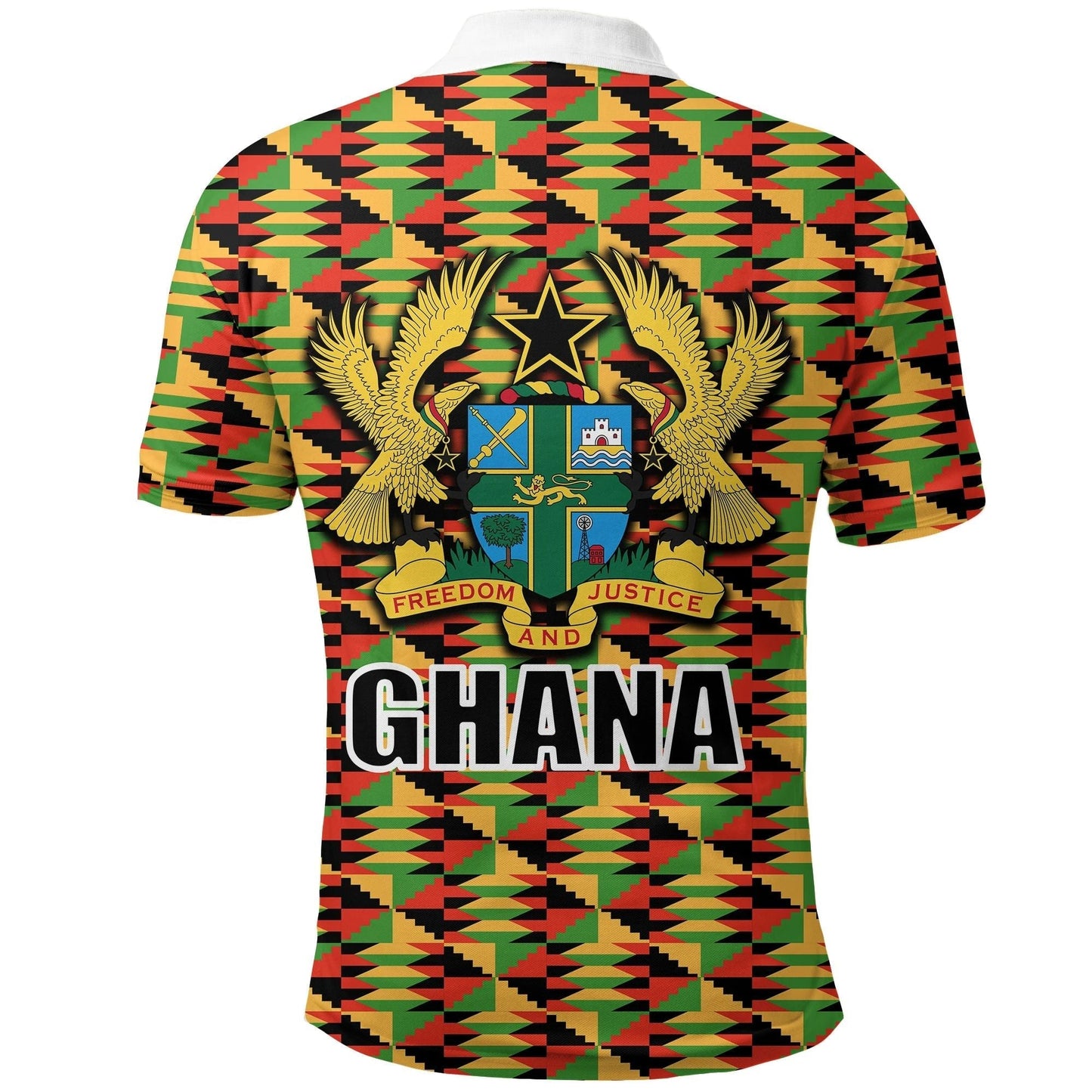 Ghana Ghanan Pattern Polo Shirt ver3