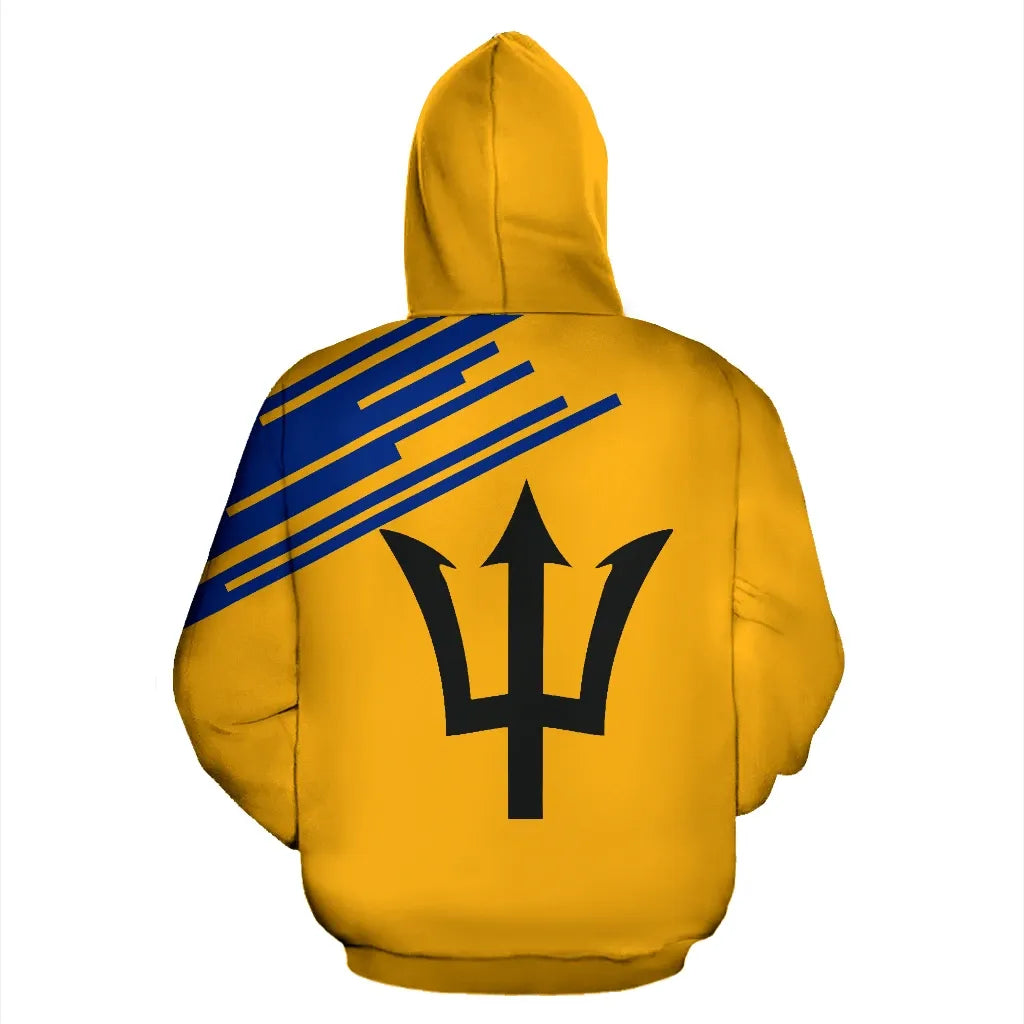 Barbados Hoodie Flag Unisex Printed Zip Hoodie