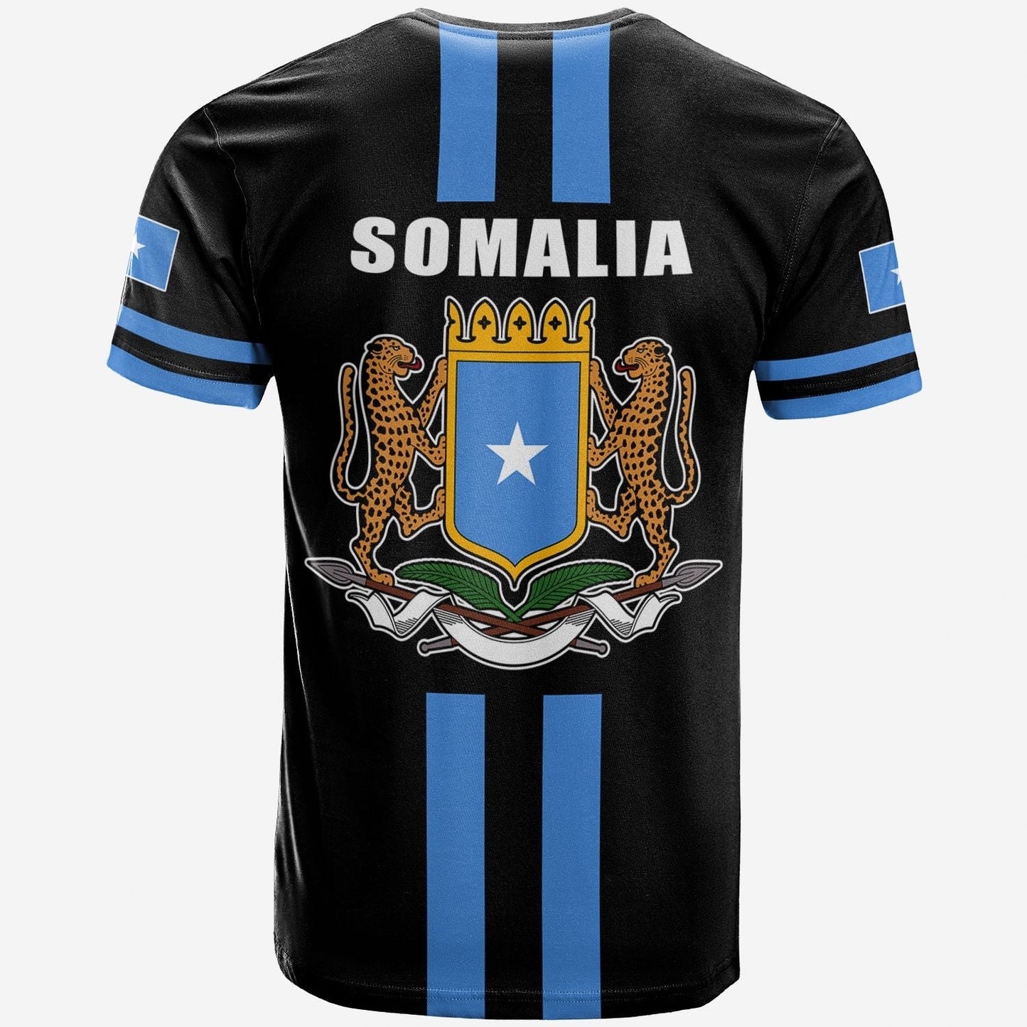 Somalia T Shirt Flag Black