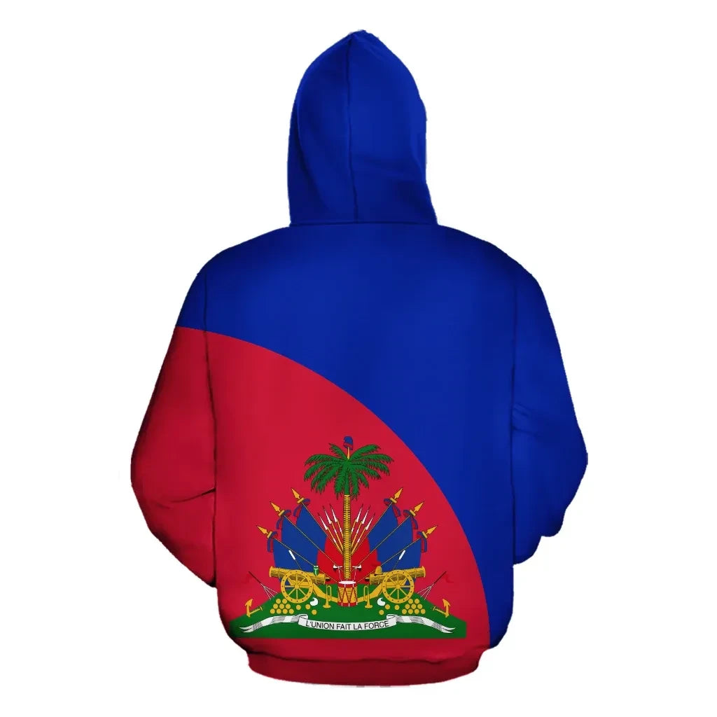 Haiti All Over Hoodie Coat Of Arms Polynesian Custom Hoodie