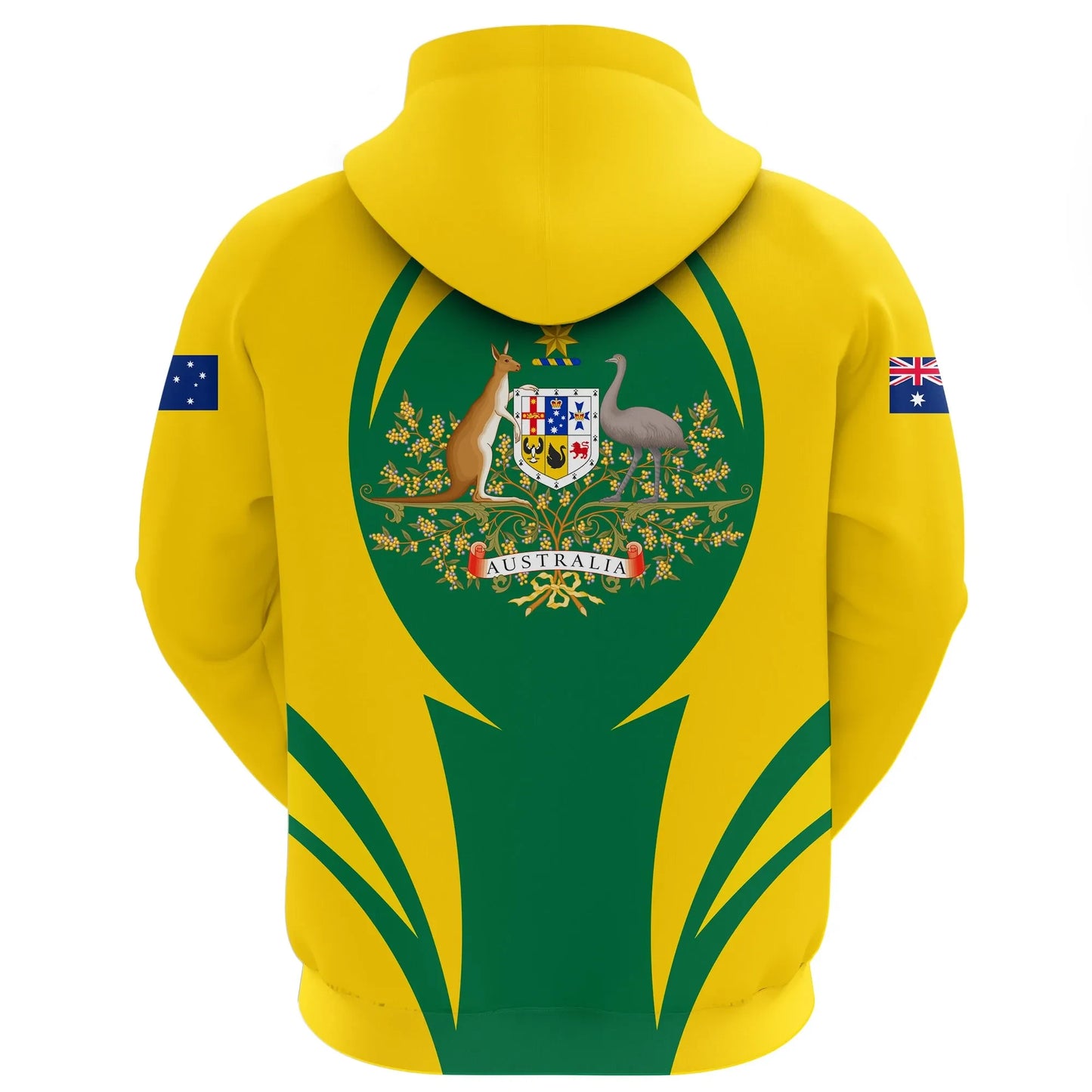 Australia Hoodie Action Flag Yellow