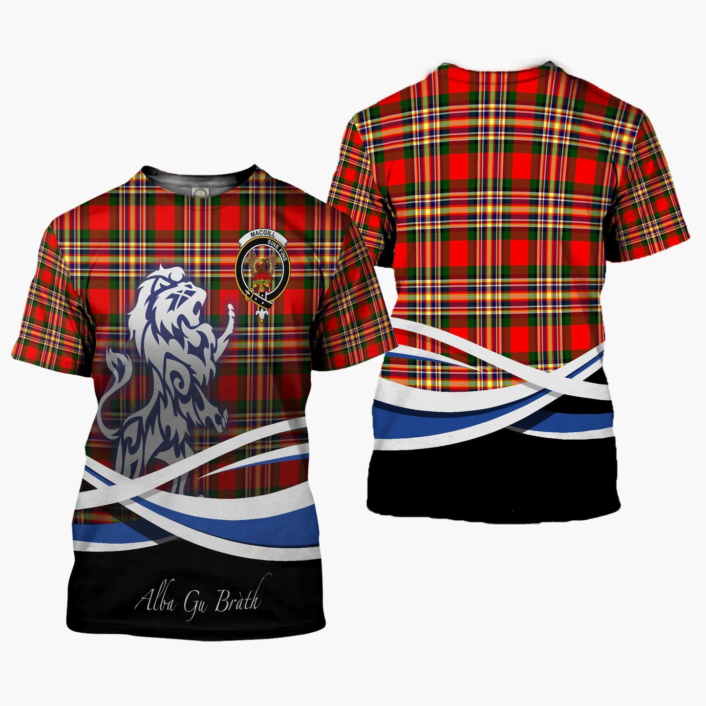 Printivon MacGill (Makgill) Clan Crest Alba Gu Brath T Shirt Scotland Gift