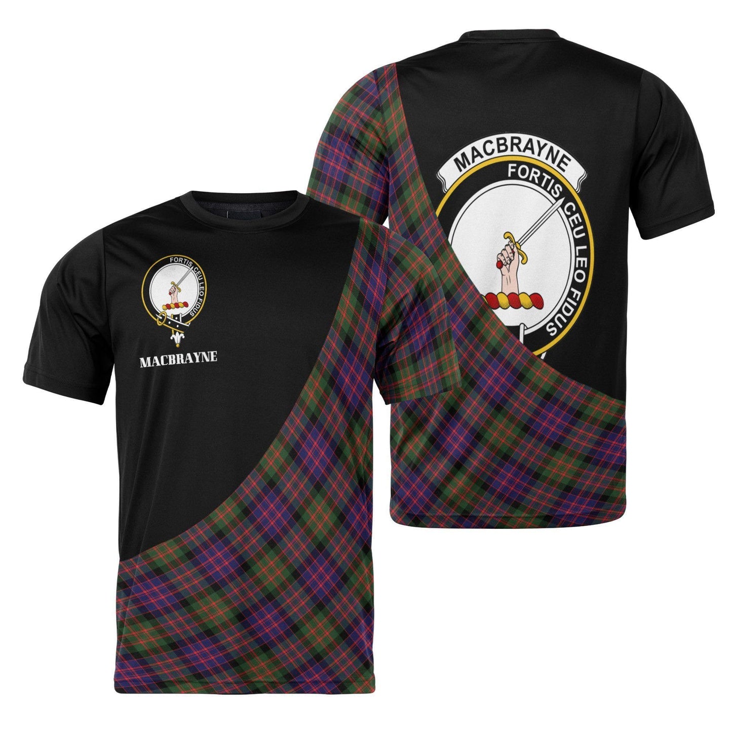 Printivon MacBrayne Clan Tartan with Kilt Design Personalized Tee Shirt Scotland Gift For Mom and Dad
