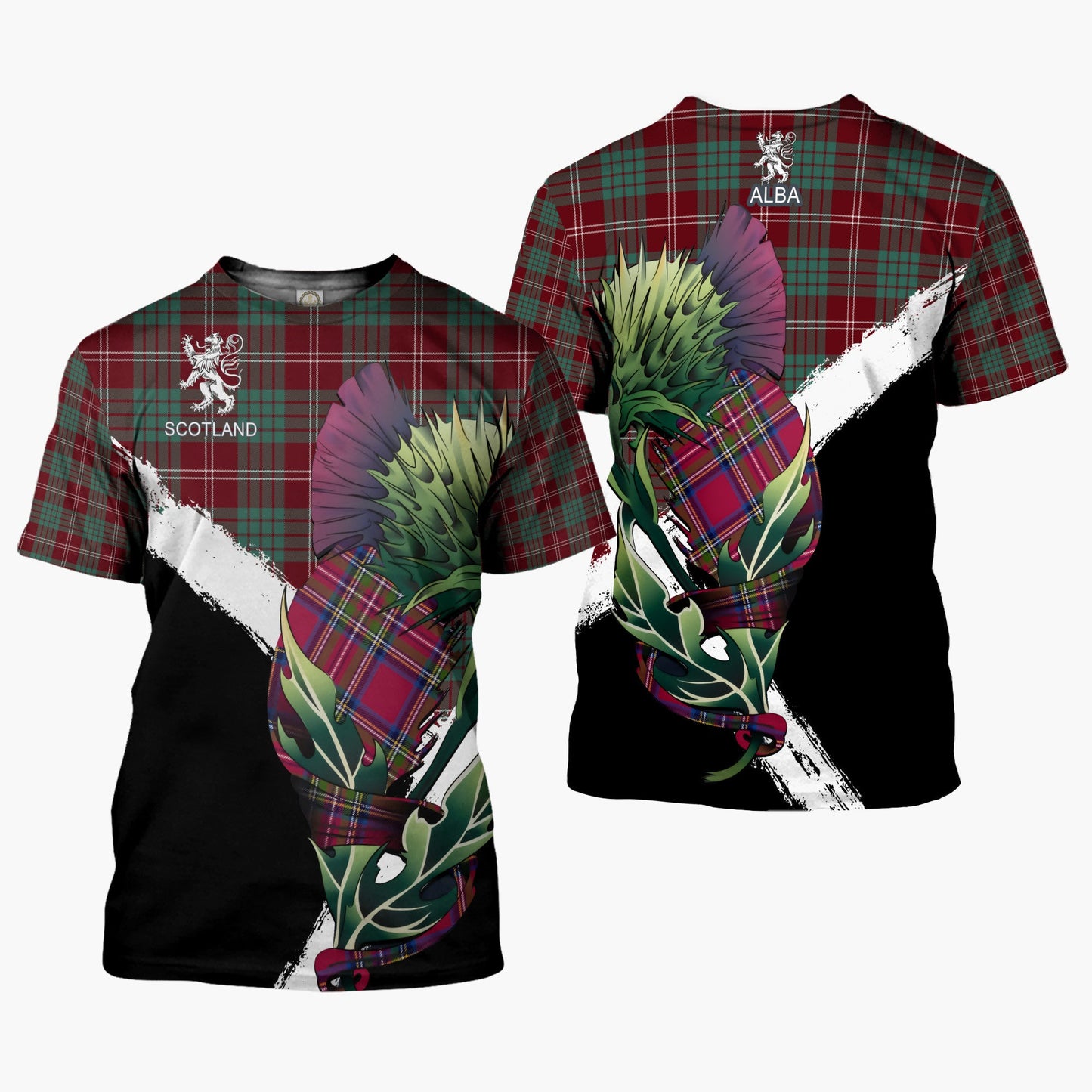 Printivon Crawford Clan T Shirt Scottish Thistle Gift