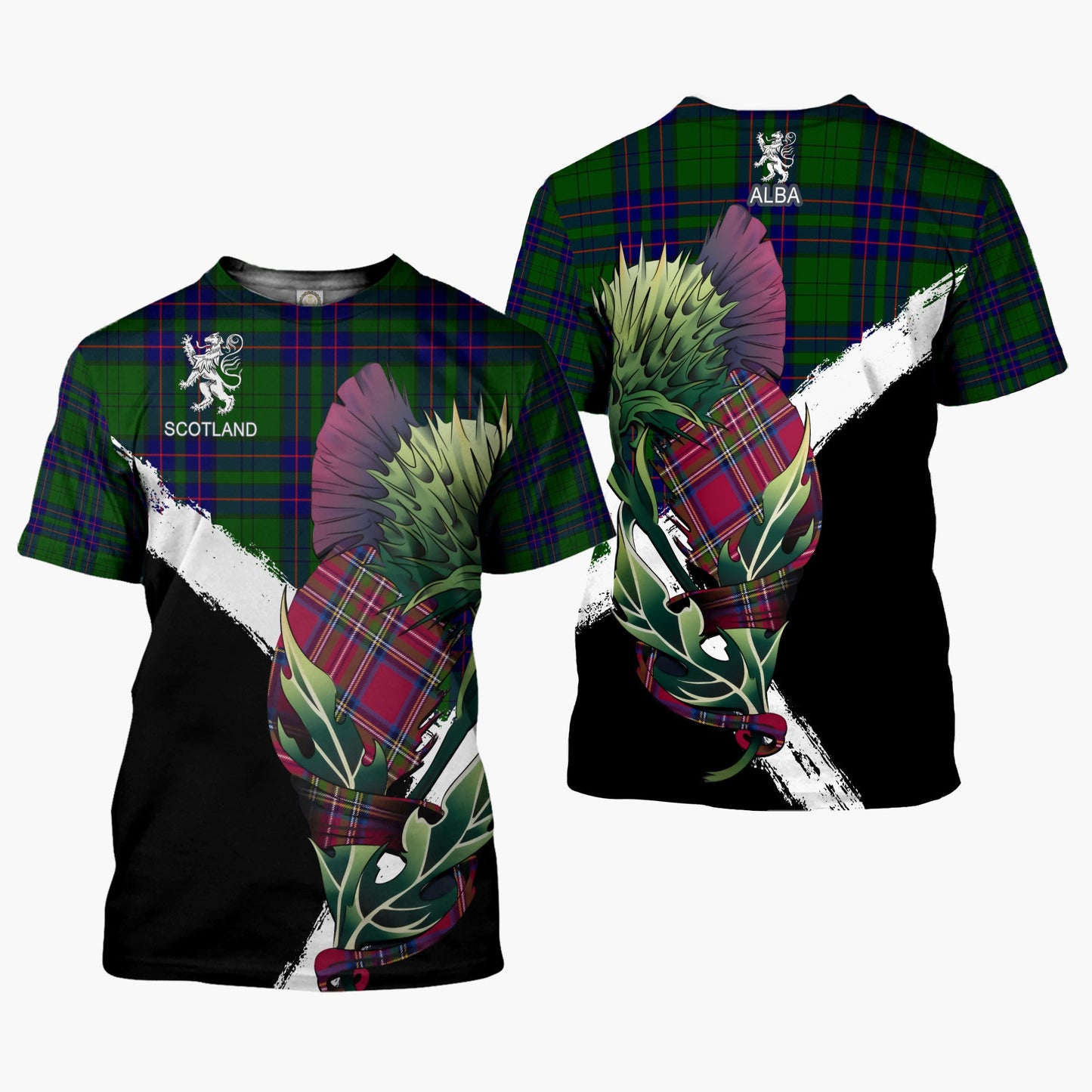 Printivon Lockhart Clan T Shirt Scottish Thistle Gift