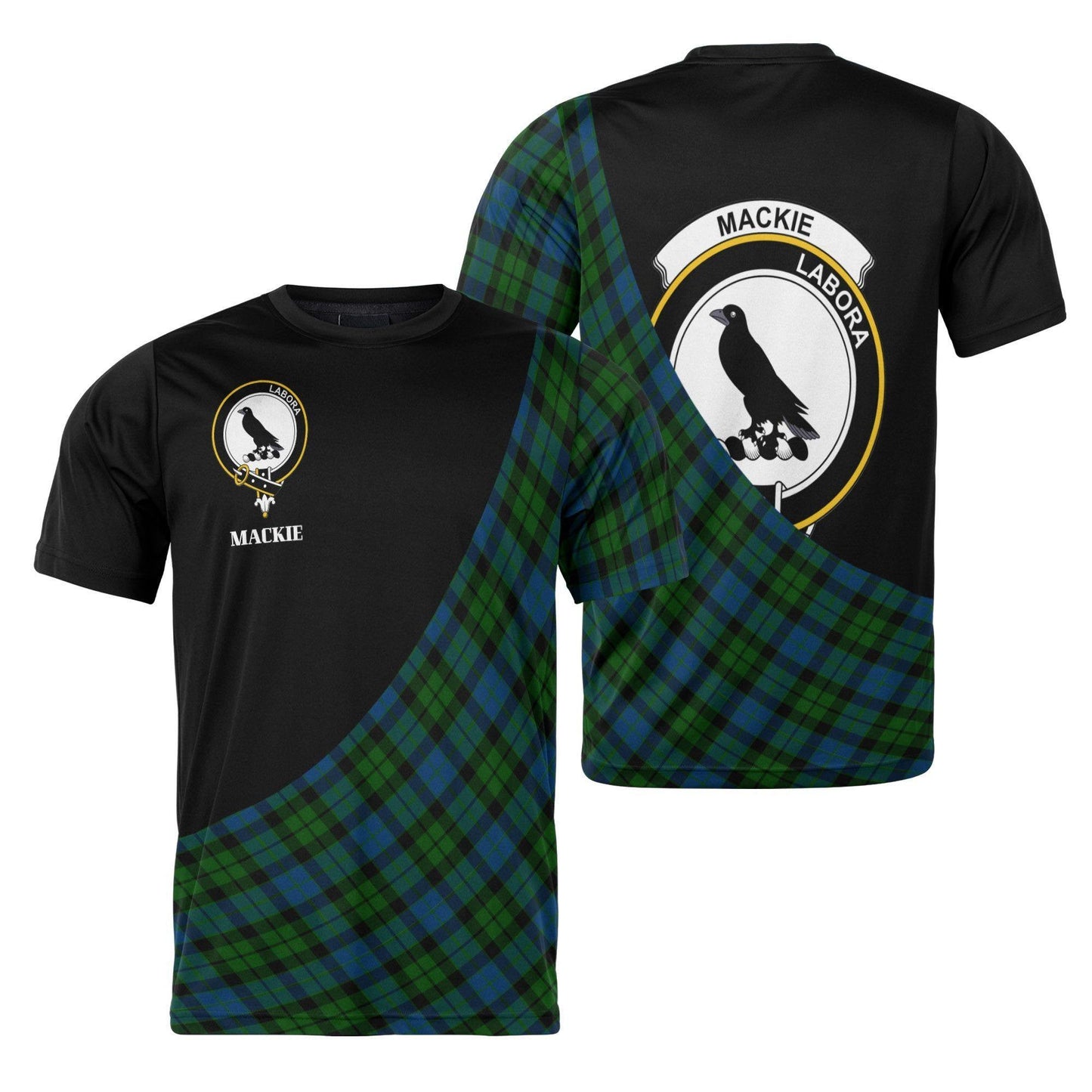 Printivon MacKie Clan Tartan with Kilt Design Personalized Tee Shirt Scotland Gift For Mom and Dad