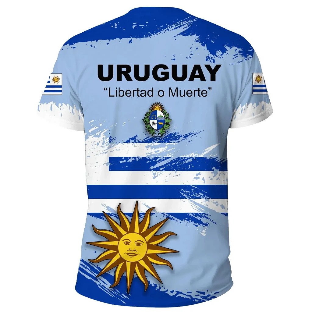 Uruguay T Shirt Flag Brush