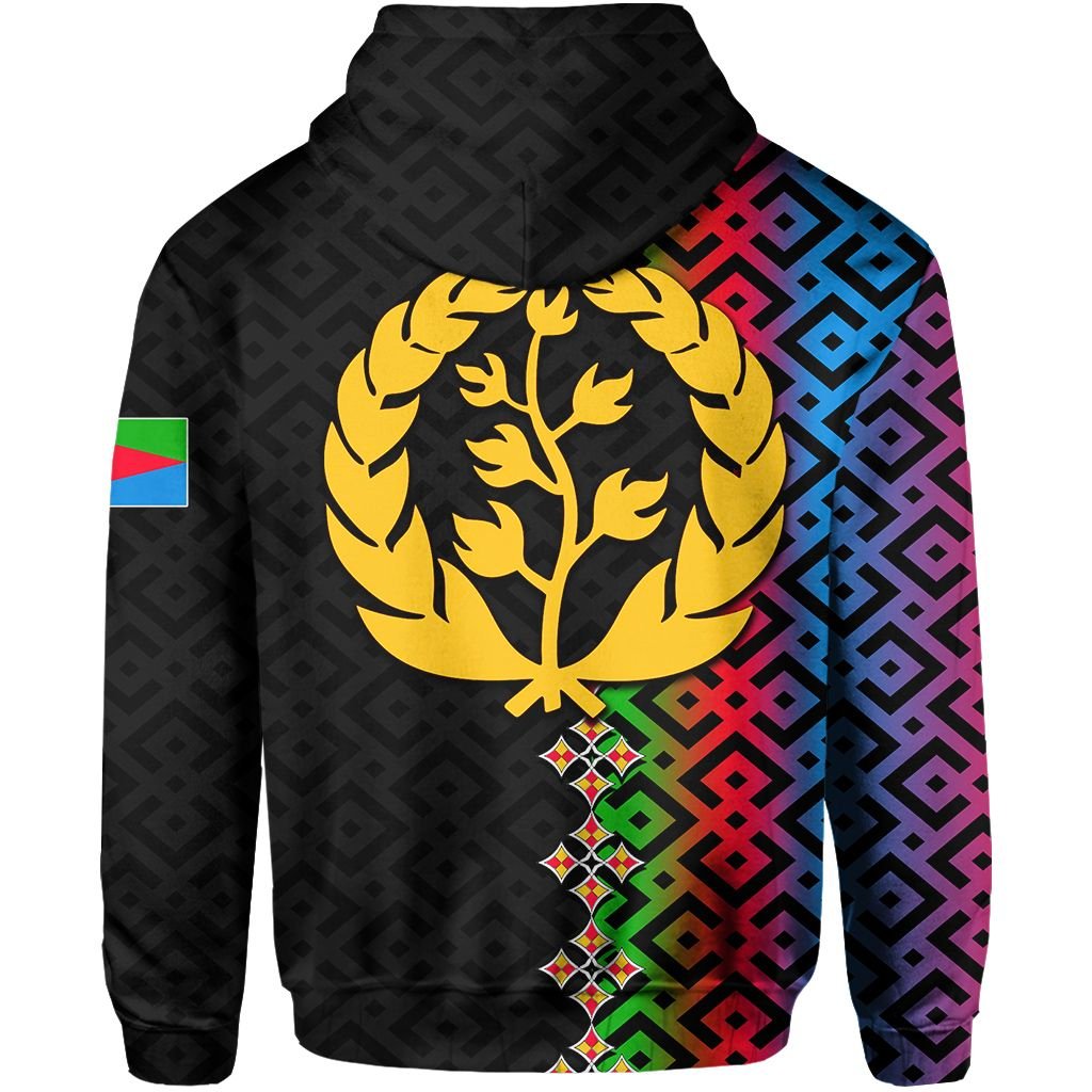 Eritrea Zip Hoodie Gradient Color Flag