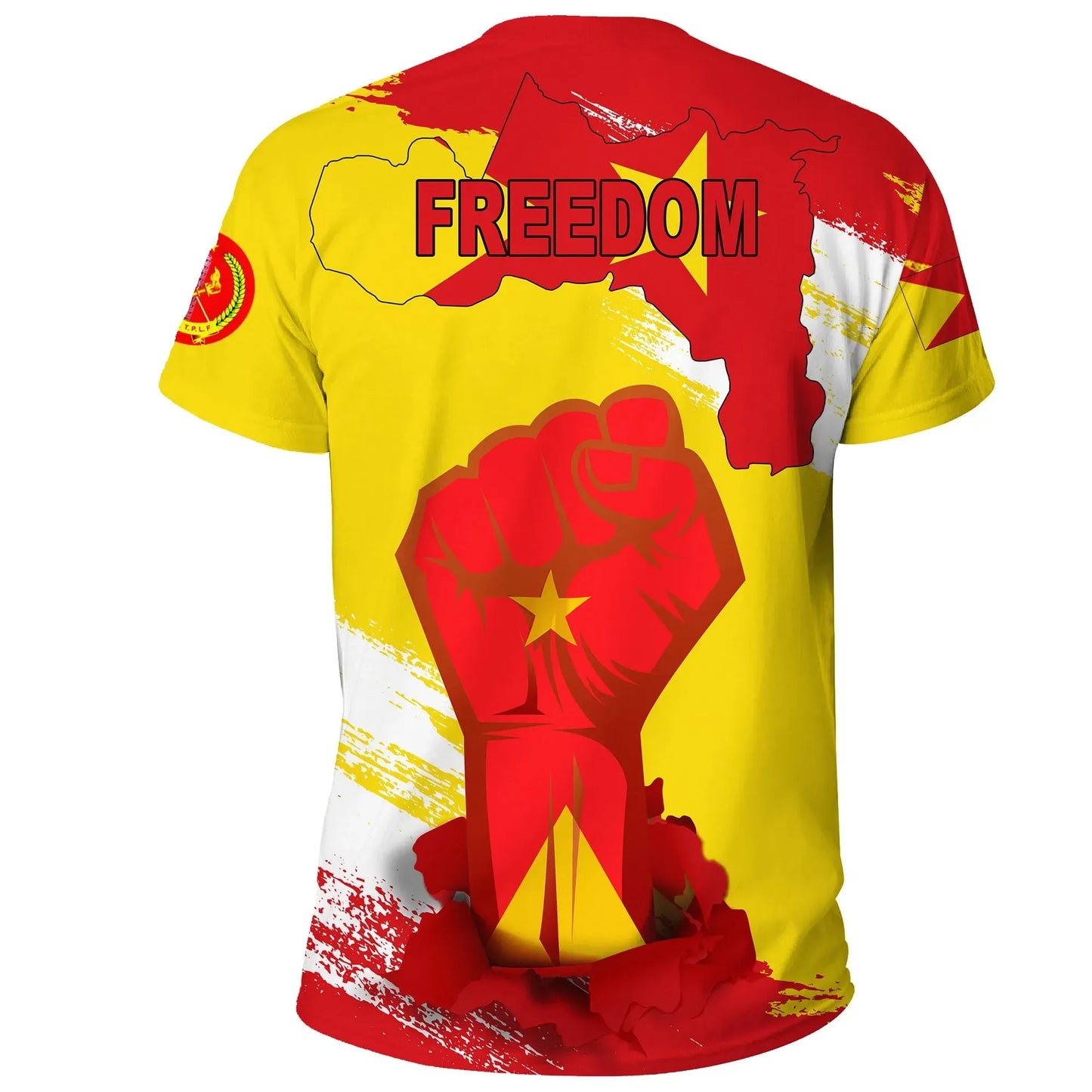 T-shirt - Freedom Tigray Flag And Map T-shirt