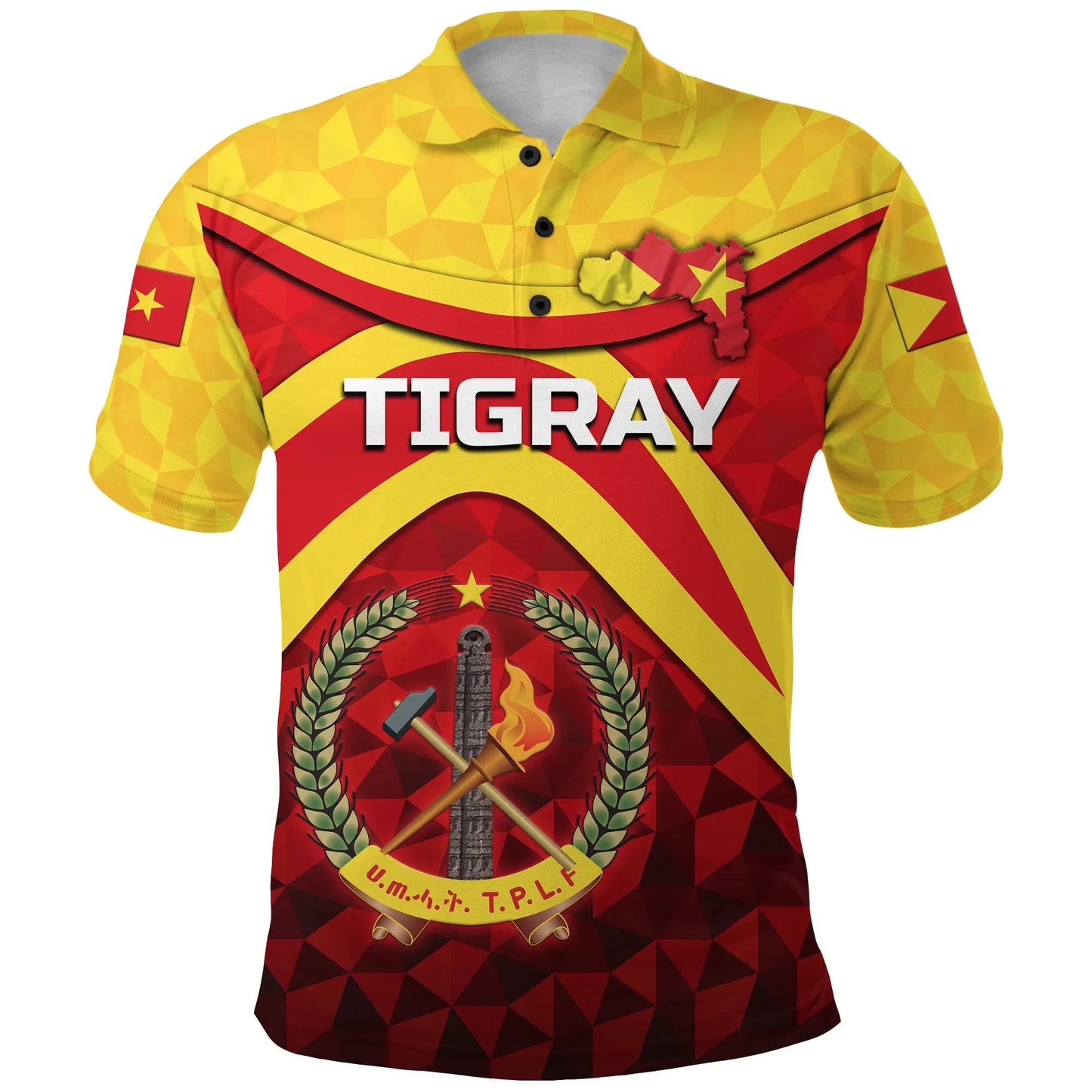 Polo Shirt - Tigray Vibes Version Coat Of Arms Polo Shirt
