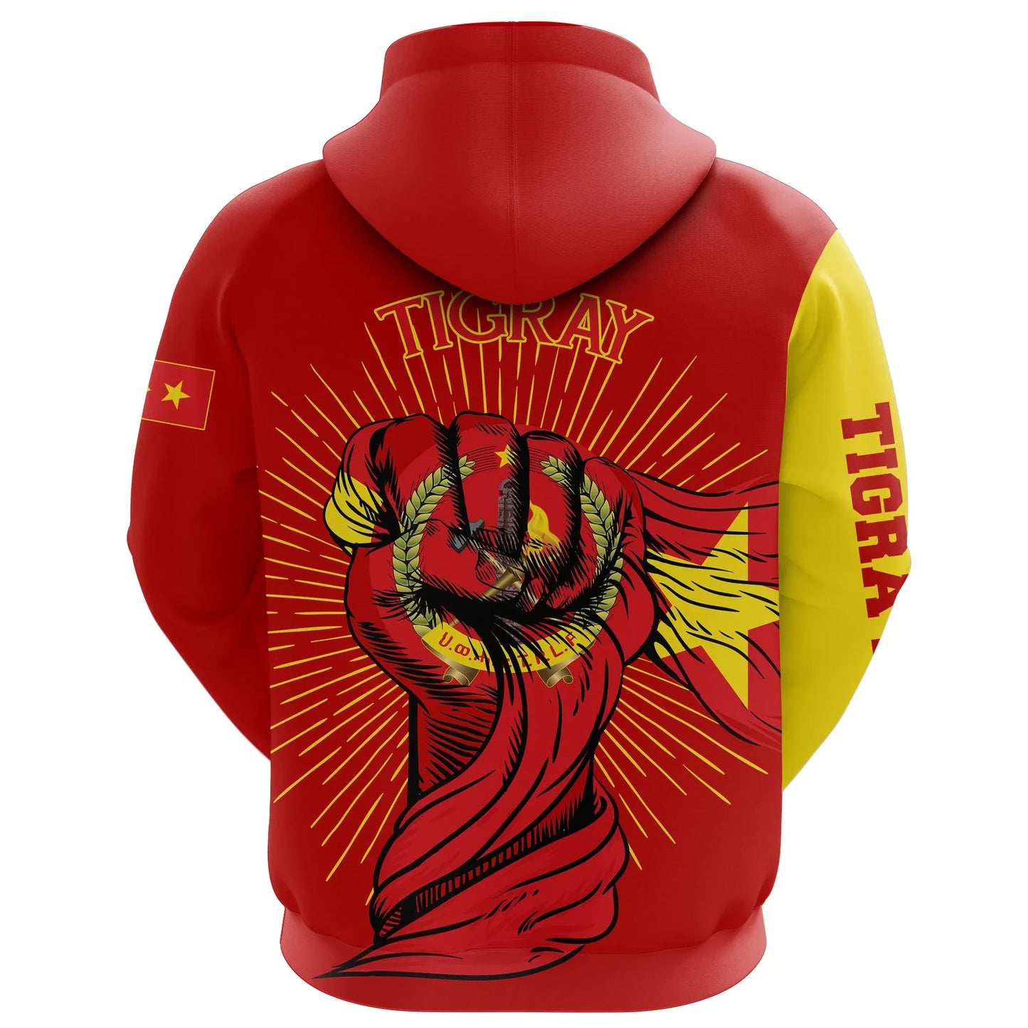 Zip Hoodie Tigray Clenched Hand Raised Flag Zip Hoodie