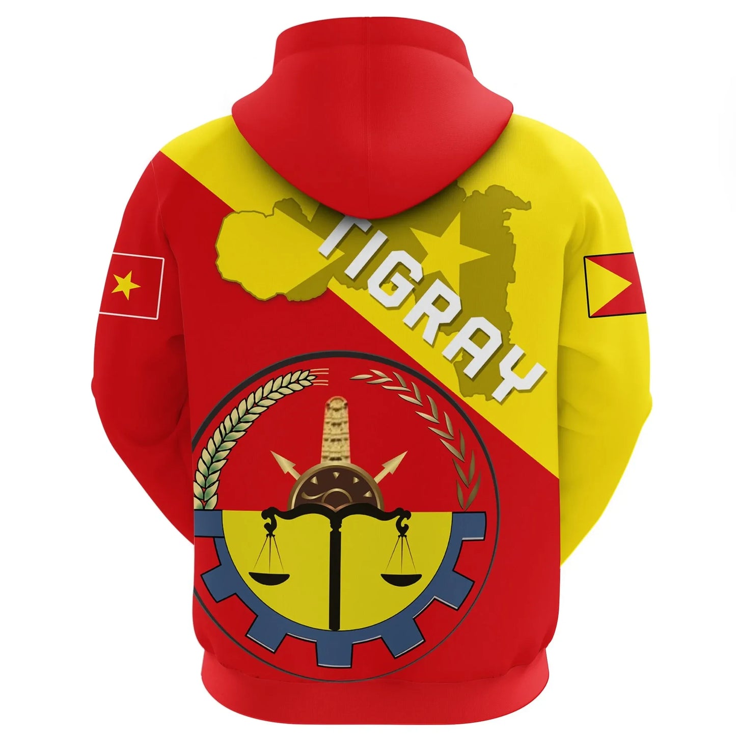 Zip Hoodie Tigray Flags Hidden In The Map Tigray and Seal Zip Hoodie