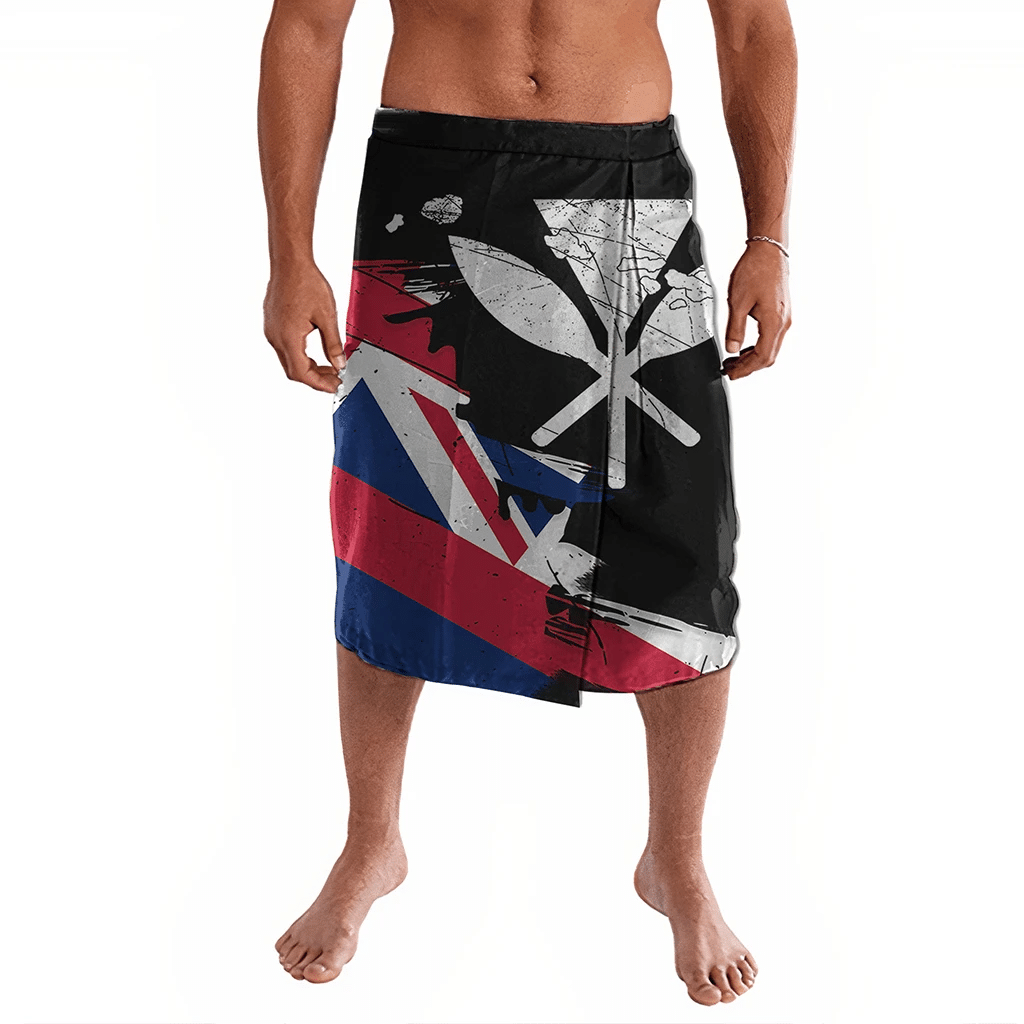 Polynesian Clothing - Hawaiian Flag Hawaii Map Kanaka Polynesian Ie Faitaga Classic Style