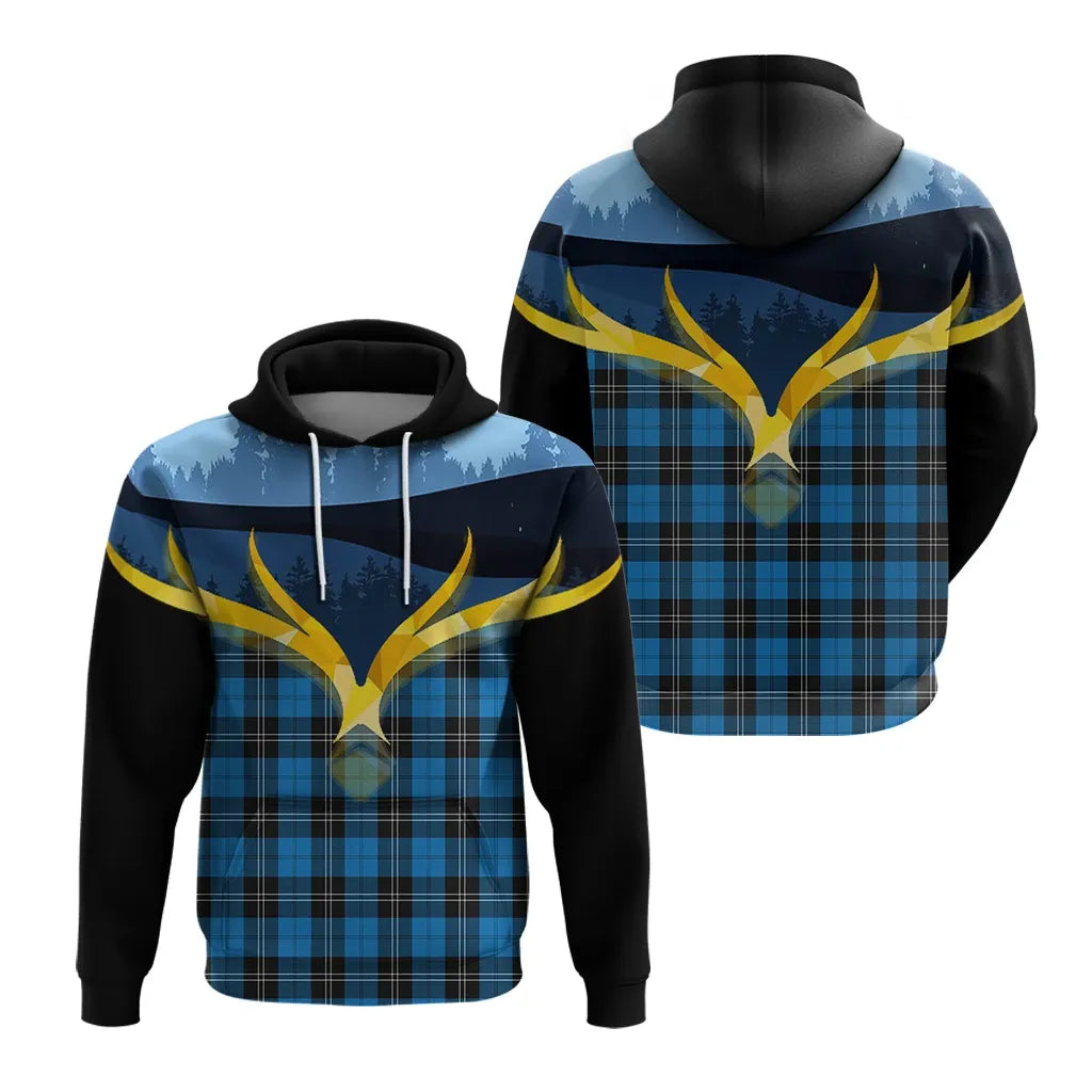 Printivon Ramsay Blue Ancient Clan Night Of Deer Hoodie