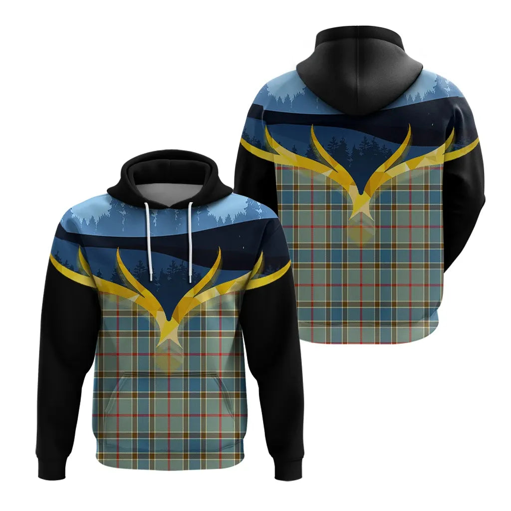 Printivon Balfour Blue Clan Night Of Deer Hoodie
