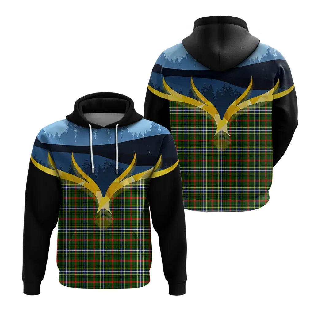 Printivon Bisset Clan Night Of Deer Hoodie