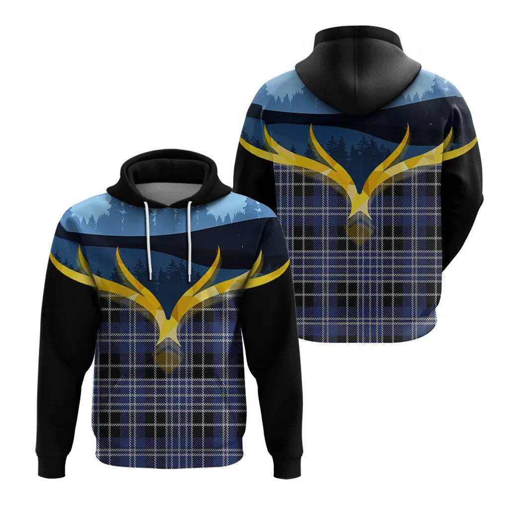 Printivon Clark Clan Night Of Deer Hoodie