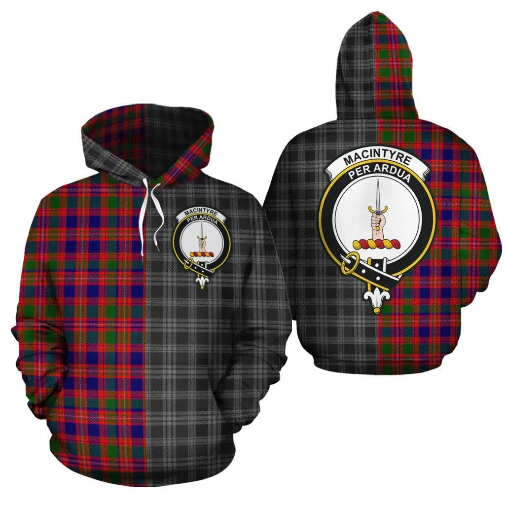 Printivon Macintyre Modern Clan Half Of Me New Version Crest Tartan Hoodie