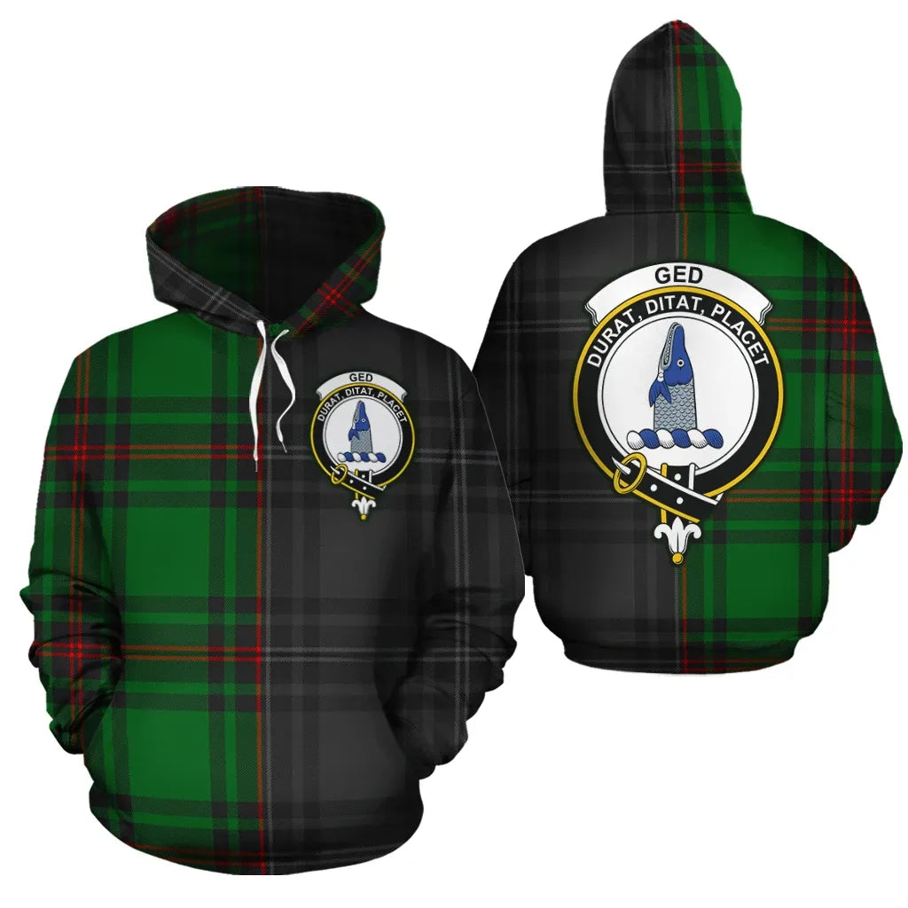 Printivon Ged Clan Half Of Me New Version Crest Tartan Hoodie
