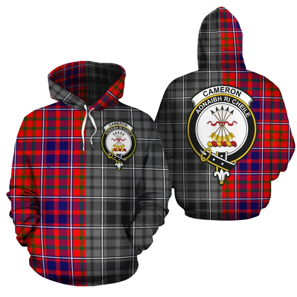 Printivon Cameron Of Lochiel Modern Clan Half Of Me New Version Crest Tartan Hoodie