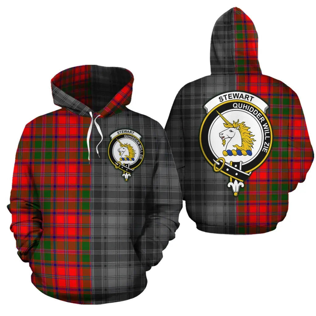 Printivon Stewart Of Appin Modern Clan Half Of Me New Version Crest Tartan Hoodie
