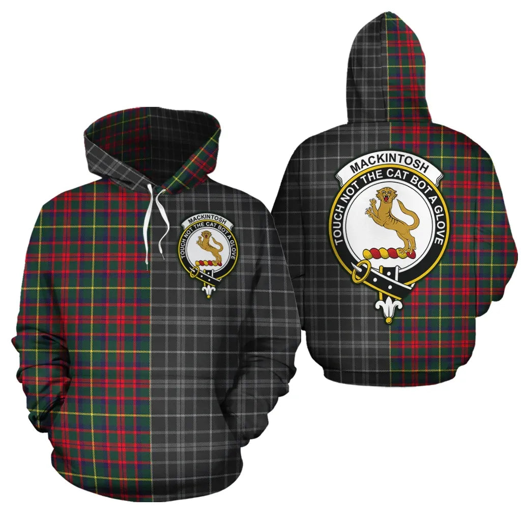Printivon Mackintosh Hunting Modern Clan Half Of Me New Version Crest Tartan Hoodie