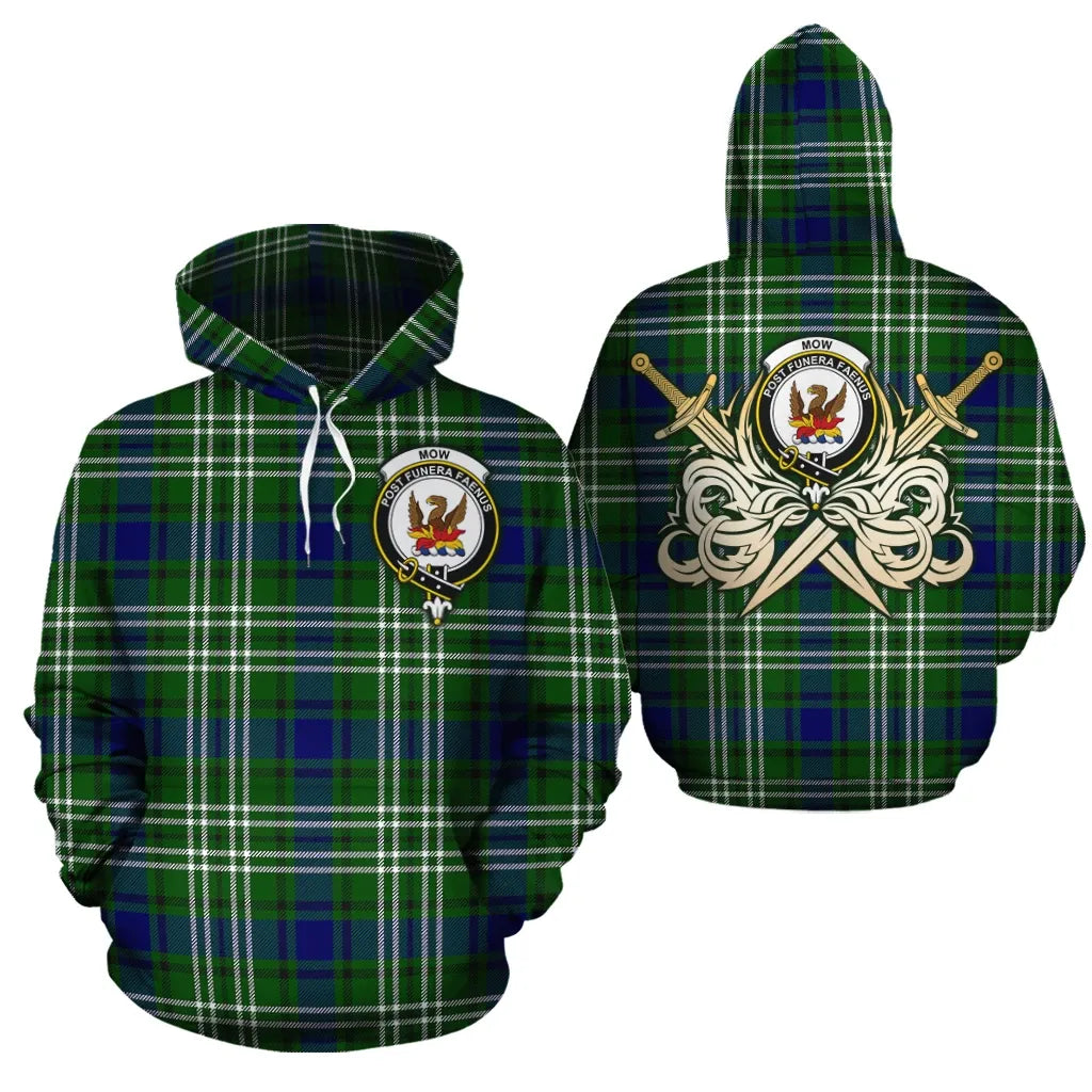 Printivon Mow Clan Crest Tartan Scottish Gold Thistle Hoodie