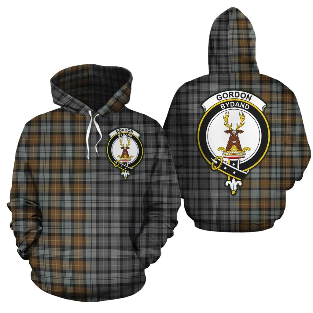 Printivon Gordon Weathered Clan Half Of Me New Version Crest Tartan Hoodie