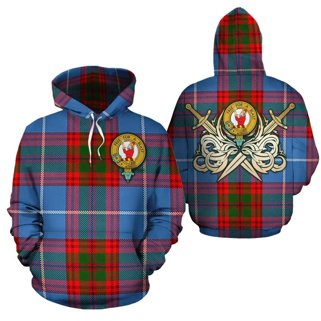 Printivon Pennycook Clan Crest Tartan Scottish Gold Thistle Hoodie