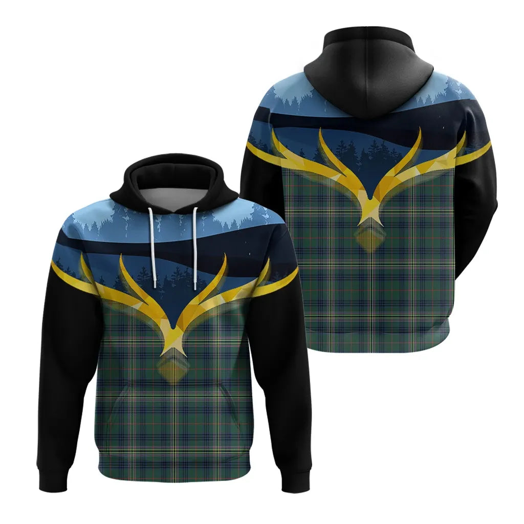 Printivon Kennedy Modern Clan Night Of Deer Hoodie