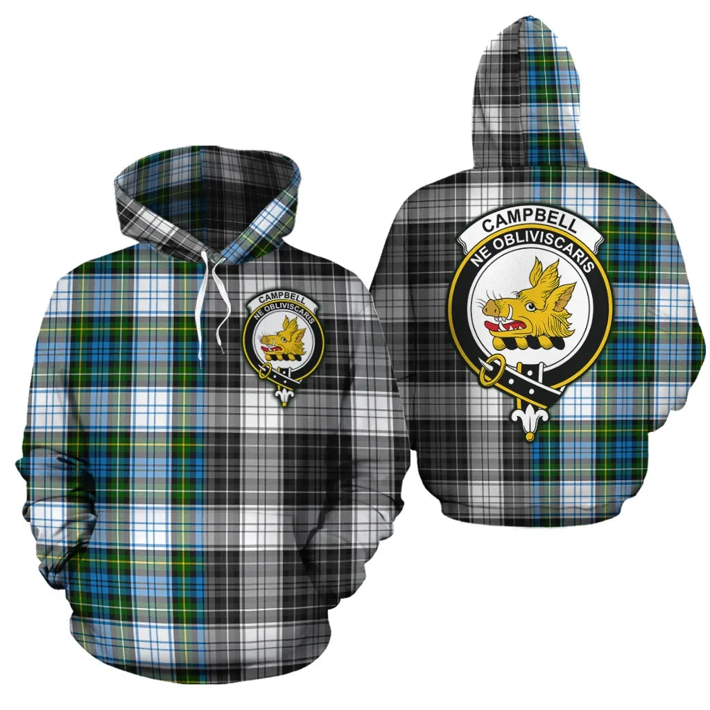 Printivon Campbell Dress Clan Half Of Me New Version Crest Tartan Hoodie