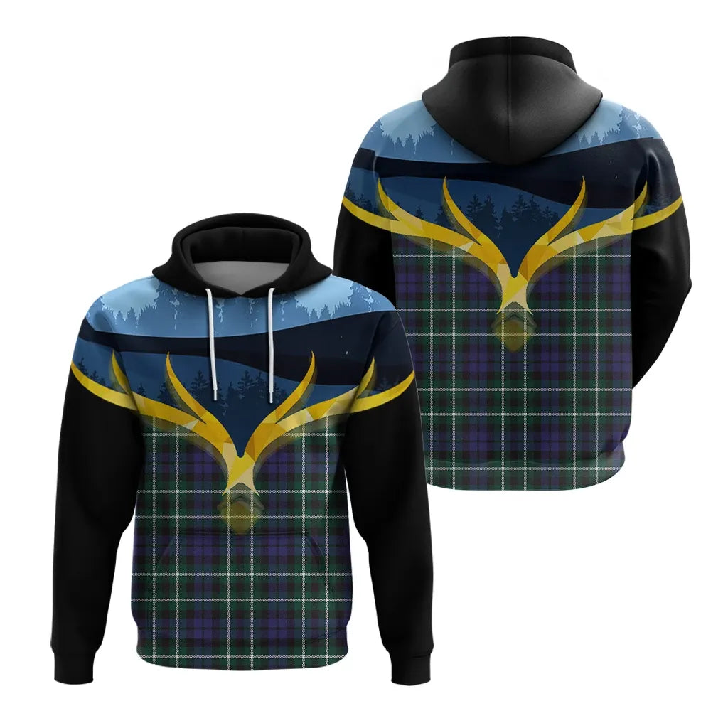 Printivon Allardice Clan Night Of Deer Hoodie