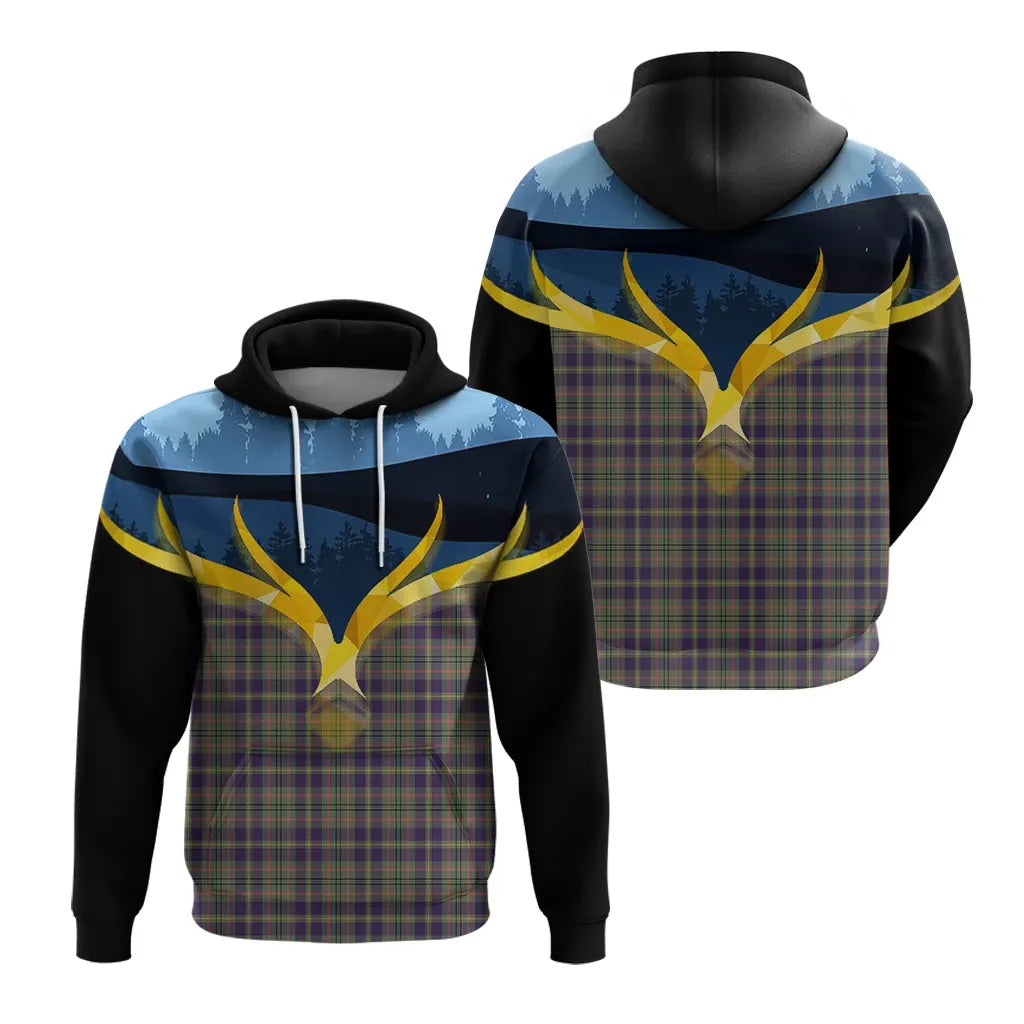 Printivon Taylor Weathered Clan Night Of Deer Hoodie