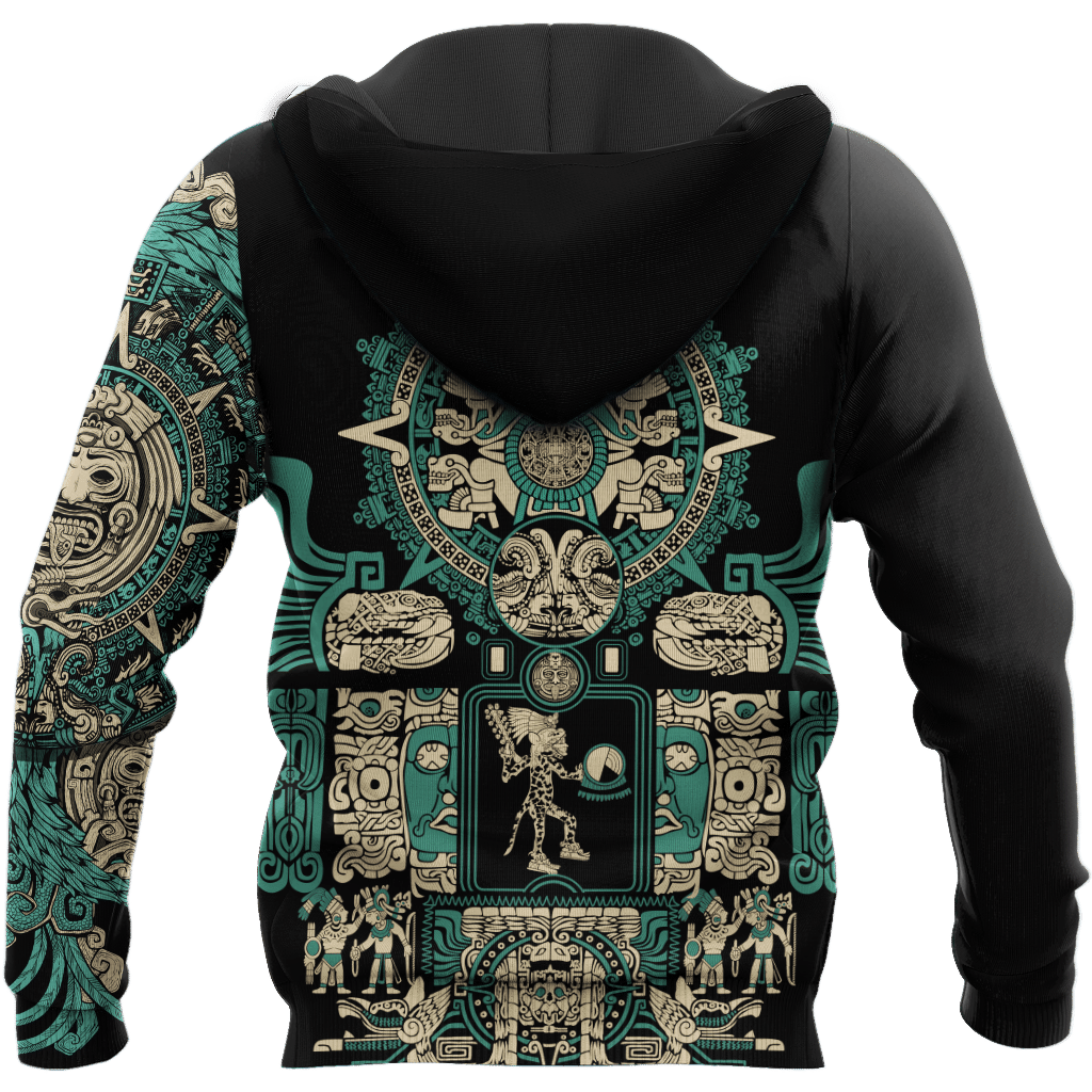 Mexico Aztec Sun Stone All Over Printed Hoodie Unisex